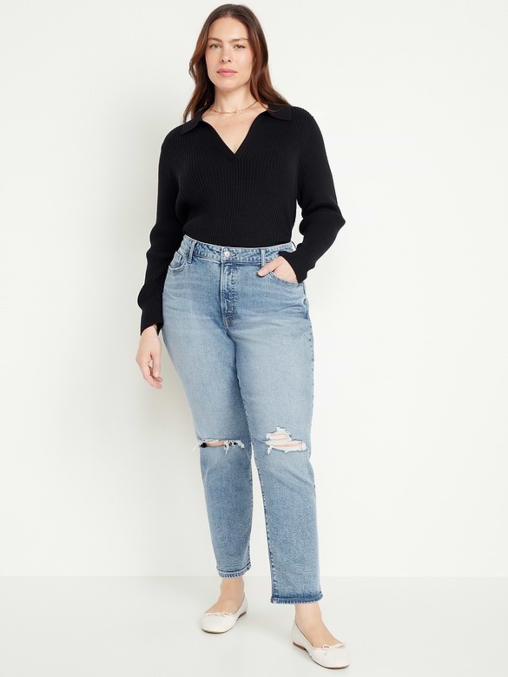 Old Navy Curvy High‑Waisted OG Straight Ankle Jeans – Size 12 | Curve‑Enhancing